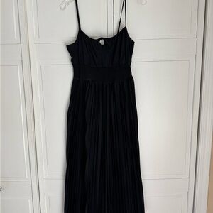 J. Crew Black Midi Pleated Dress, size 6